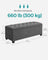 Storage Ottoman - Fabric - Dark Grey - Foldable with Legs and High Load Capacity