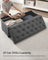 Storage Ottoman - Fabric - Dark Grey - Foldable with Legs and High Load Capacity