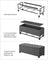 Storage Ottoman - Fabric - Dark Grey - Foldable with Legs and High Load Capacity