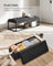 Storage Ottoman Bench - Fabric - Dark Grey - Foldable with Storage and High Weight Capacity