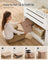 Folding Storage Ottoman - Fabric - Camel Brown - Removable Lid
