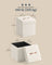 Folding Storage Ottoman - Fabric - Cream White - Removable Lid