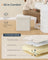 Folding Storage Ottoman - Fabric - Cream White - Removable Lid