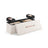 Folding Storage Ottoman - Fabric - Cream White - Removable Lid