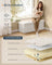 Folding Storage Ottoman - Fabric - Cream White - Removable Lid