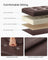 Foldable Ottoman - Fabric - Chestnut Brown - Cube Storage Design