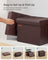 Foldable Ottoman - Fabric - Chestnut Brown - Cube Storage Design
