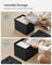 Foldable Storage Ottoman - Fabric - Ink Black - Compact Foot Rest with Storage