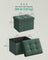 Small Foldable Storage Ottoman - Fabric - Retro Green - Versatile Foot Rest with Storage