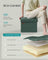 Small Foldable Storage Ottoman - Fabric - Retro Green - Versatile Foot Rest with Storage