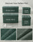 Small Foldable Storage Ottoman - Fabric - Retro Green - Versatile Foot Rest with Storage