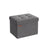 Foldable Storage Ottoman - Fabric - Light Grey