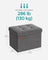 Foldable Storage Ottoman - Fabric - Dark Grey