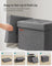 Foldable Storage Ottoman - Fabric - Dark Grey