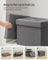 Foldable Storage Ottoman - Fabric - Light Grey