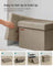 Foldable Storage Ottoman - Fabric - Camel Brown - Versatile Foot Rest with 130 kg Capacity