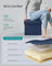 Small Foldable Storage Ottoman - 31 x 41 cm - Denim Blue - Multi-functional Foot Stool with 130 kg Capacity