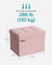 Foldable Storage Ottoman - Fabric - Jelly Pink