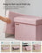 Foldable Storage Ottoman - Fabric - Jelly Pink