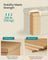 Small Foldable Storage Ottoman - Fabric - Cream White