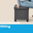 Storage Ottoman - Fabric - Ink Black - Foldable with Storage