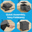 Storage Ottoman - Fabric - Ink Black - Foldable with Storage
