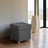 Collapsible Storage Ottoman - Fabric - Dark Grey - Multifunctional Foot Stool with Wooden Feet