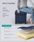 Foldable Storage Ottoman - Fabric - Midnight Blue - Compact Foot Rest with Storage