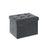Foldable Storage Ottoman Bench - Velvet - Slate Grey - Versatile Footstool and Storage Chest