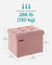Foldable Storage Ottoman Bench - Velvet - Jelly Pink - Multi-Functional Storage and Footstool
