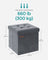 Foldable Storage Ottoman Bench - Velvet - Slate Grey - Versatile Footstool and Storage Chest