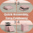 Storage Ottoman - Fabric - Slate Grey - Foldable with Storage