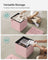 Storage Ottoman Bench - Velvet - Jelly Pink - Foldable Design with Lid