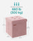 Storage Ottoman Bench - Velvet - Jelly Pink - Foldable Design with Lid