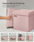 Storage Ottoman Bench - Velvet - Jelly Pink - Foldable Design with Lid