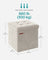 Foldable Storage Ottoman - Velvet - Cream White - Versatile Bench with Lid for Living Room