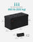 Foldable Velvet Storage Ottoman Bench - 300 kg Load Capacity - Ink Black - Includes 2 Extra Storage Boxes