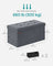 Foldable Storage Ottoman Bench - Velvet - Grey - Includes Extra Storage Boxes