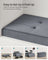 Foldable Storage Ottoman Bench - Velvet - Grey - Includes Extra Storage Boxes