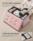 Foldable Storage Ottoman Bench - Velvet - Jelly Pink - Includes 2 Extra Storage Boxes