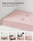 Foldable Storage Ottoman Bench - Velvet - Jelly Pink - Includes 2 Extra Storage Boxes