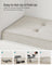 Foldable Ottoman - Velvet - Gray - Multi-functional Storage Bench with Extra Storage Boxes