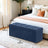 Foldable Storage Ottoman - 300 kg Capacity - Fabric - Blue