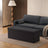 Foldable Storage Ottoman - Velvet - Slate Grey - Includes 2 Extra Storage Boxes