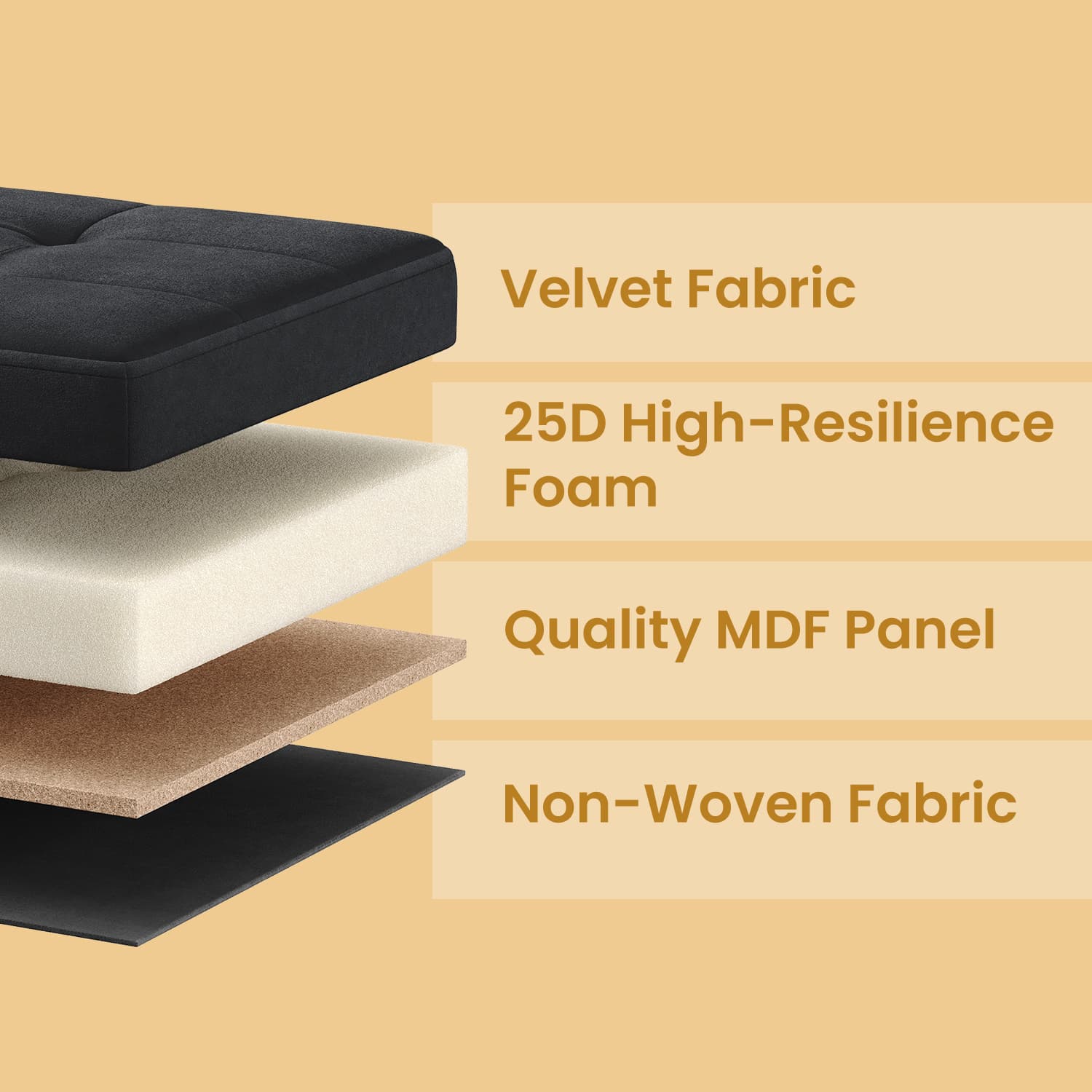 Foldable Storage Ottoman - Velvet - Slate Grey - Includes 2 Extra Storage Boxes