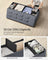 Foldable Storage Ottoman - Velvet - Slate Grey - Load Capacity 300 kg