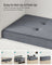Foldable Storage Ottoman - Velvet - Slate Grey - Load Capacity 300 kg