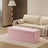 Foldable Ottoman - Fabric - Pink - 300 kg Capacity with Storage