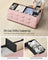 Foldable Storage Ottoman - Velvet - Jelly Pink - 300 kg Load Capacity