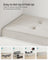 Foldable Storage Ottoman Bench - Velvet - Cream White - Includes Extra Storage Boxes